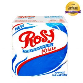 Rosy White Plain Serviettes 18x100 Sheets - Bulkbox Wholesale