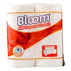 Bloom Single Ply All Purpose Towels White 10x2Pack - Bulkbox Wholesale