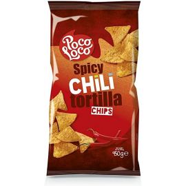 Poco Loco Tortilla Chips Spicy Chilli 6x450g - Bulkbox Wholesale