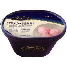 Dairyland Strawberry Ice Cream 1x4L - Bulkbox Wholesale