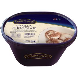 Dairyland Vanilla/Chocolate Ice Cream 1x4L - Bulkbox Wholesale