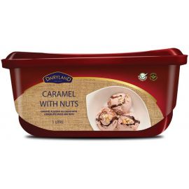 Dairyland Premium Caramel/Nuts Ice Cream 1x1L - Bulkbox Wholesale