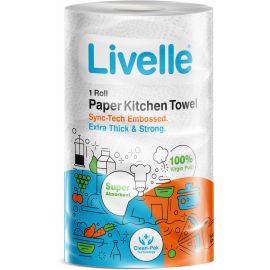 Livelle Kitchen Towel Singles White 20x1s - Bulkbox Wholesale