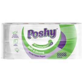 Poshy Toilet Tissue Economy Saver  4x10s - Bulkbox Wholesale