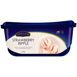 Dairyland Strawberry Ripple Ice Cream 1x500ml - Bulkbox Wholesale