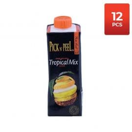 Pick N Peel Pure Fruit Juice Tetra Tropical Mix 12x250ml - Bulkbox Wholesale