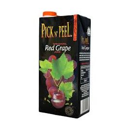Pick N Peel Pure Fruit Juice Tetra Red Grape 12x1L - Bulkbox Wholesale