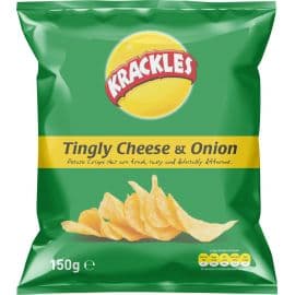 Krackles Potato Crisps Tingly Cheese & Onion - Bulkbox Wholesale