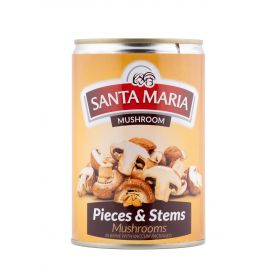 Santa Maria Mushroom - Stems & Pcs 24x360g - Bulkbox Wholesale