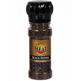 Tropical Heat Black Peppercorn Grinder 6x100g - Bulkbox Wholesale