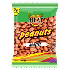 Tropical Heat Roasted Salted (with Skin) Peanuts 6x200g - Bulkbox Wholesale