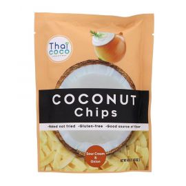 Thai coco Coconut Chips Sour Cream And Onion  6x40g - Bulkbox Wholesale
