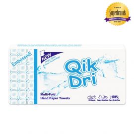Qik Dri Hand Paper Towel Embossed Sheets - 12Pkts - Bulkbox Wholesale