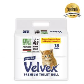 Velvex 2-Ply Toilet Tissue - 18s'x4 - Bulkbox Wholesale