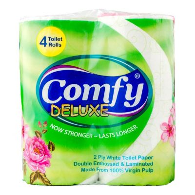 COMFY DELUXE 2PLY  TISSUE ROLL 12X4PACK - Bulkbox Wholesale