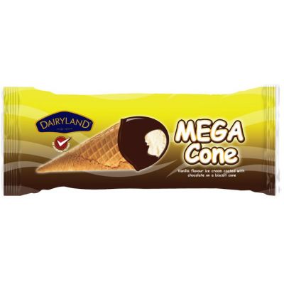 DAIRYLAND CORNETS MEGA CONE ICE CREAM 12X90 ML - Bulkbox Wholesale