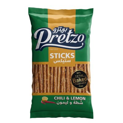 PRETZO PRETZEL STICKS CHILI & LEMON 18X50G - Bulkbox Wholesale