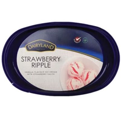 DAIRYLAND STRAWBERRY RIPPLE ICE CREAM 1X4L - Bulkbox Wholesale