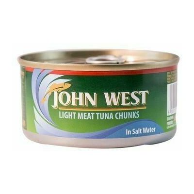 JOHN WEST TUNA CHUNK IN SALTY WATER  6X170G - Bulkbox Wholesale