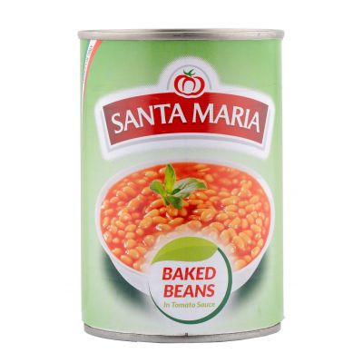 SANTA MARIA BAKED BEANS IN TOMATO SAUCE 24X400G - Bulkbox Wholesale