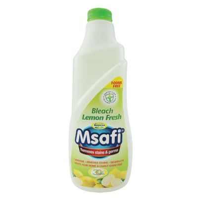 MSAFI BLEACH LEMON FRESH  (750ML   250ML FREE)6X1L - Bulkbox Wholesale