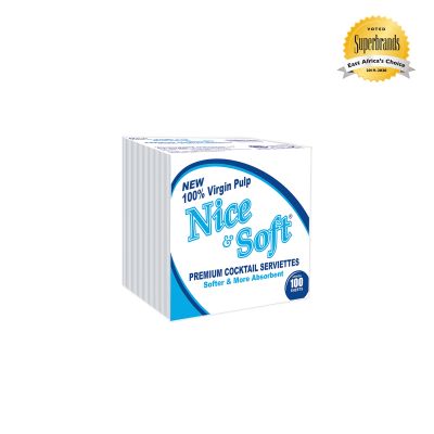 NICE N SOFT WHITE PLAIN COCKTAIL 60X100 SHEETS - Bulkbox Wholesale