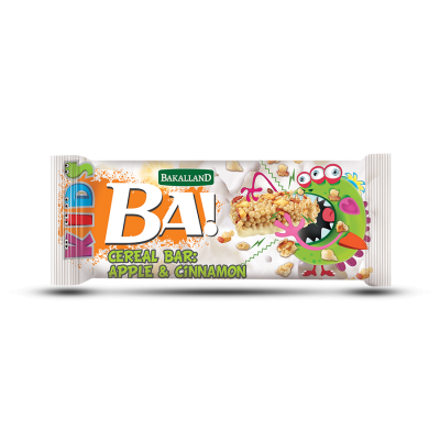 BAKALLAND - BA! KIDS BAR APPLE & CINNAMON   25X25G - Bulkbox Wholesale