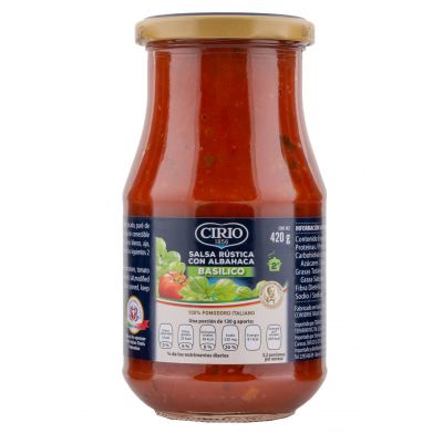 CIRIO TOMATO PASTA SAUCE BASILICO  6X420G - Bulkbox Wholesale