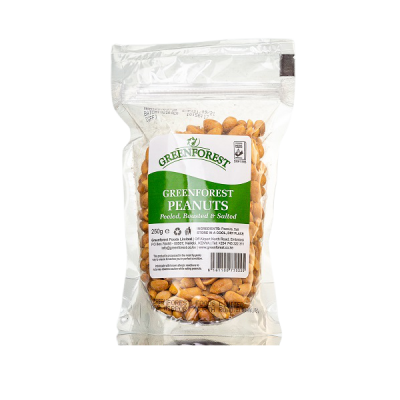 GREENFOREST PEELED & SALTED PEANUTS 6X500G - Bulkbox Wholesale