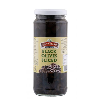 SANTA MARIA BLACK WHOLE OLIVES 3X345G - Bulkbox Wholesale