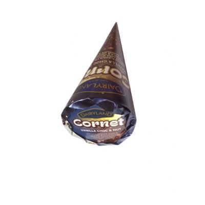 DAIRYLAND CORNETS VANILLA CHOC'N'NUT ICE CREAM 100ML - Bulkbox Wholesale