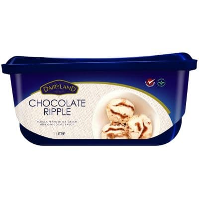 DAIRYLAND CLASSIC CHOCOLATE RIPPLE ICE CREAM 1X1L - Bulkbox Wholesale