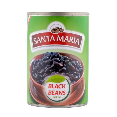 SANTA MARIA BLACK BEANS IN BRINE 12X400G - Bulkbox Wholesale