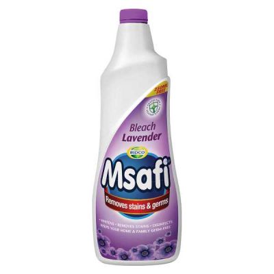 MSAFI BLEACH LAVENDER  (750ML + 250ML FREE) 12X1L - Bulkbox Wholesale