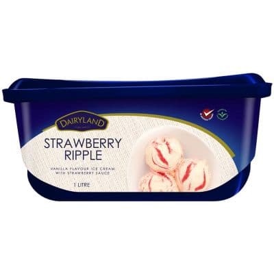 DAIRYLAND CLASSIC STRAWBERRY RIPPLE ICE CREAM 1X500ML - Bulkbox Wholesale