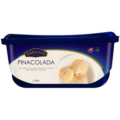 DAIRYLAND REAL FRUIT PINACOLADA ICE CREAM 3X500ML - Bulkbox Wholesale