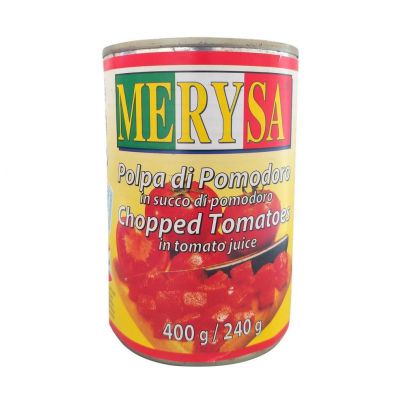 MERYSA CHOPPED TOMATOES 12X400G - Bulkbox Wholesale