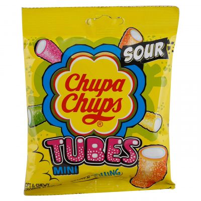 CHUPA CHUPS MINI SOUR TUBES 50X24.2G - Bulkbox Wholesale