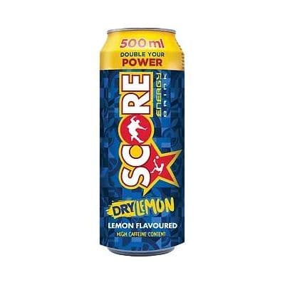 SCORE ENERGY DRINK DRY LEMON 500ML - Bulkbox Wholesale