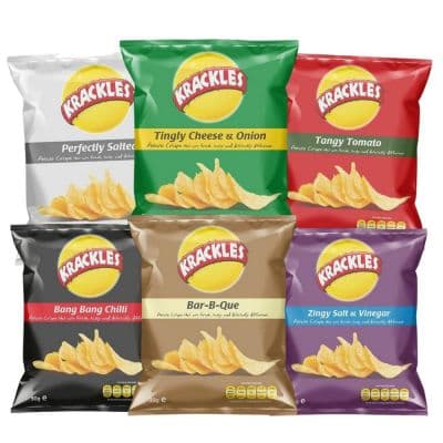 KRACKLES POTATO CRISPS ASSORTED 48X30G - Bulkbox Wholesale