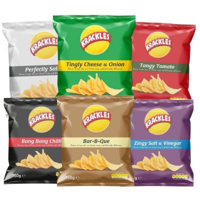 KRACKLES POTATO CRISPS ASSORTED 48X30G - Bulkbox Wholesale