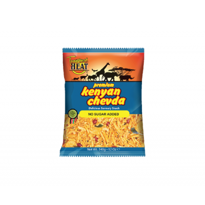 TROPICAL HEAT KENYAN CHEVDA NO SUGAR ADDED 6X340G - Bulkbox Wholesale