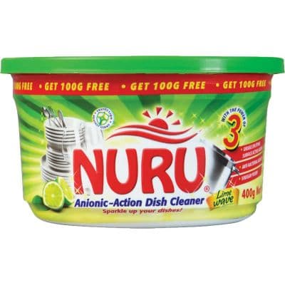 NURU DISH WASHING PASTE LIME WAVE 6X400G - Bulkbox Wholesale