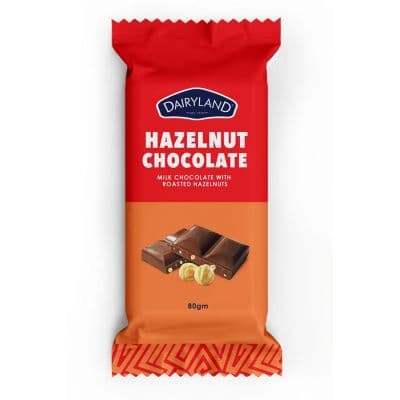 DAIRYLAND HAZELNUT CHOCOLATE 12X80G - Bulkbox Wholesale