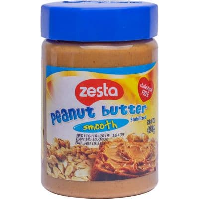 ZESTA SMOOTH PEANUT BUTTER 12X400G - Bulkbox Wholesale
