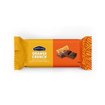DAIRYLAND ORANGE CRUNCH CHOCOLATE 12X80G - Bulkbox Wholesale