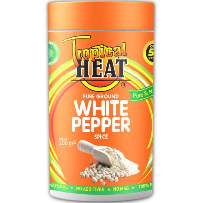 TROPICAL HEAT WHITE PEPPER GROUND 6X100G - Bulkbox Wholesale