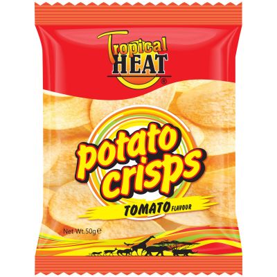 TROPICAL HEAT POTATO CRISPS TOMATO 24X100G - Bulkbox Wholesale