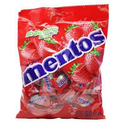 MENTOS MONOS STRAWBERRY 20X135G - Bulkbox Wholesale