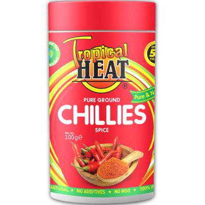 TROPICAL HEAT CHILLIES GROUND 6X100G - Bulkbox Wholesale